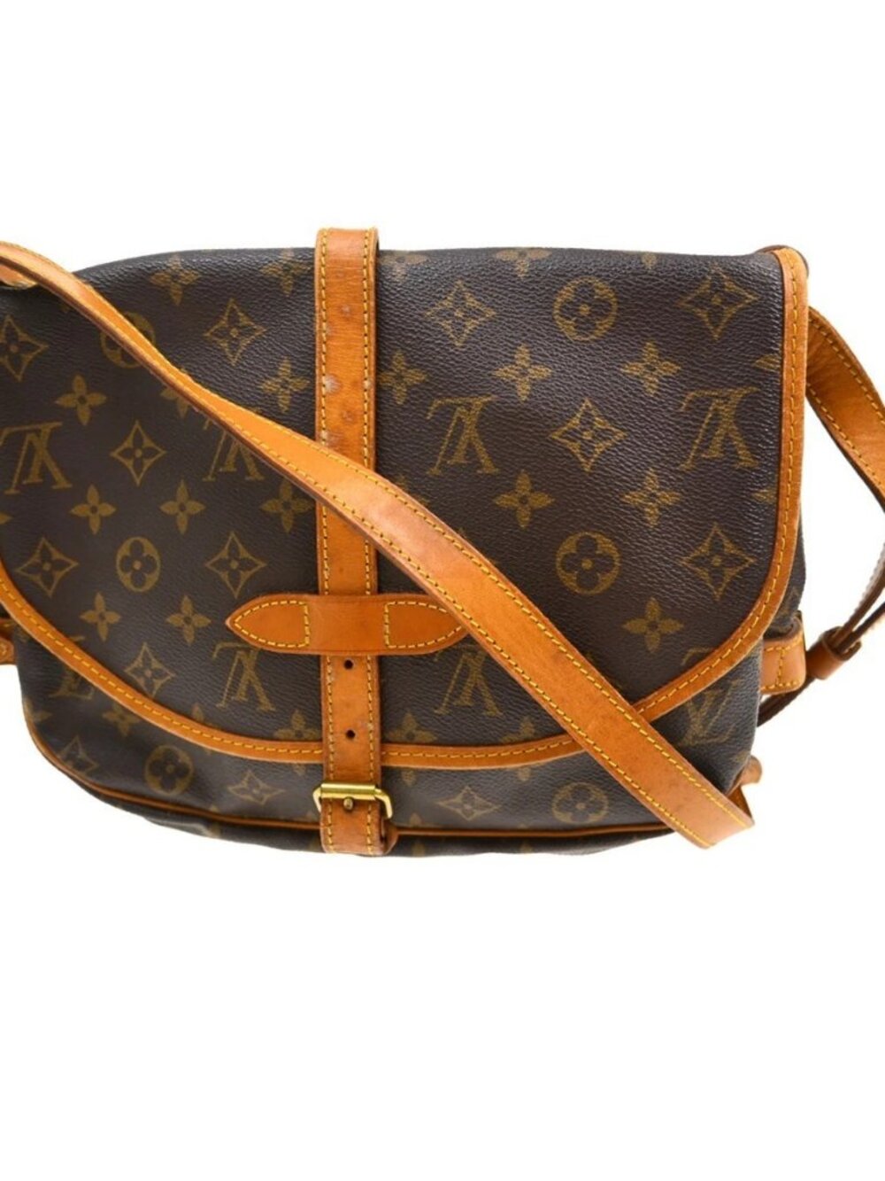 Best LOUIS VUITTON MONOGRAM SAUMUR 30 SHOULDER BAG M42256 AR0912 NQ08065 - Picture 2 of 14